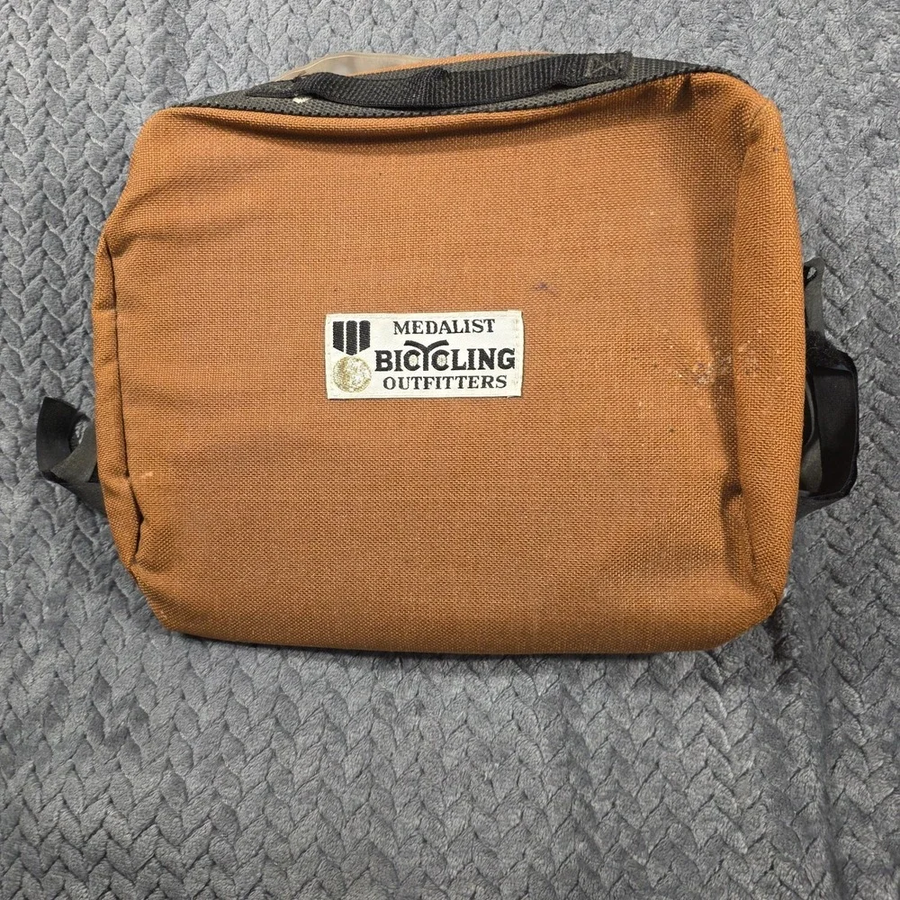VTG Medalist Bicycling Outfitters Bicycle Handlebar Frame Bag Brown Canvas 11x10